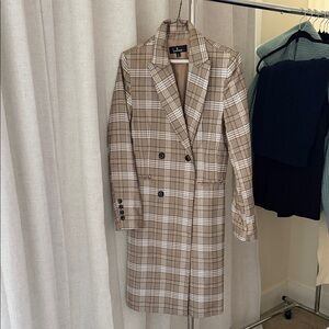 Lulus Women's Plaid Coat - Brown